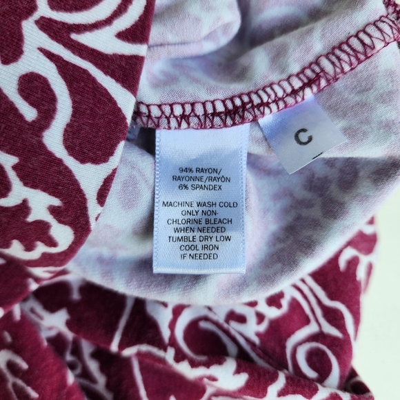 LOFT Skirt Floral Print Pull On Stretch Elastic Waist Women Rayon Petite SP - Picture 7 of 7